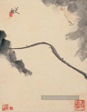 Lotus ancienne Chine à l’encre Peinture à l'huile